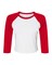 BELLA+CANVAS Ladies Micro Rib Raglan 3/4 Sleeve Baby Tee for Casual Wear, Streetwear & Cropped Fit Style Top